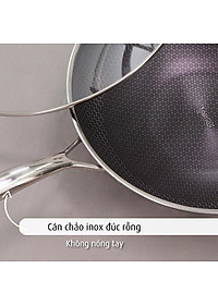 [Hàng chính hãng] Chảo xào/ đa năng sâu lòng inox iMat Hybrid Blackcube 24cm, Phủ chống dính Daikin-Nhật Bản thế hệ mới