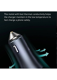 Tẩu củ sạc nhanh 40W cổng PD type c và USB hiệu Baseus Goldern Contactor  Pro đa năng cho xe hơi / xe ô tô trang bị LED đổi màu, Quick Charge 3.0 / Quick Chagre 4.0, PD 3.0, smartchip BPS 2.0 - Hàng nhập khẩu