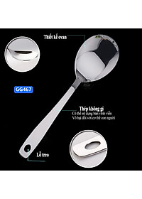 [HÀNG CHÍNH HÃNG] Thìa xào nhỏ inox dài 26 cm, rộng 7 cm bằng thép không gỉ an toàn sức khỏe GGOMi Hàn Quốc GG467