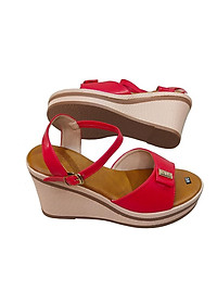 Giày Sandal Nữ Đế Xuồng HÀ NAM Da Bò Thật Thời Trang Cao Cấp 9cm DNU2144