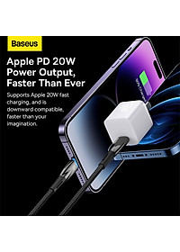 Cáp Sạc Nhanh Cho iPhone 14 Series Baseus Glimmer Series Fast Charging Data Cable Type-C to iP 20W Hàng Chính Hãng