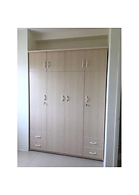 Tủ nhựa 4 cánh có tầng chăn màn sang trọng Nội thất Juno Sofa