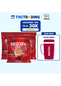 [Tặng Ca Đá 900ML] Combo 3 Bịch NESCAFE 3IN1 Công thức cải tiến - VỊ NGUYÊN BẢN Bịch 46 gói