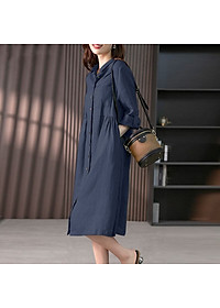 Đầm Nữ Dài Sơ Mi Haint Boutique Váy Công Sở Nữ Thiết Kế Chất Linen Phong Cách Hàn Quốc Vintage đi dự tiệc Da207