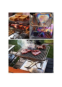 Đồ cắm trại bếp nướng campingmoon cắm trại du lịch dã ngoại bếp than xếp nướng thịt BBQ ngoài trời campout A017