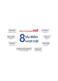 Áo mưa bộ RANDO 2 công dụng RB8 - ASNM-88 – Thời trang đi mưa, ấm áp nhẹ nhàng - Giao Màu Ngẫu Nhiên