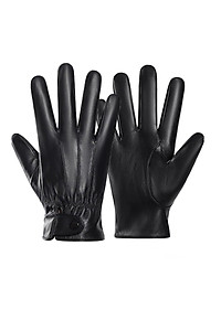 Găng tay nam mùa đông lót nỉ lông ấm áp lòng bàn tay chống trượt, cảm ứng điện thoại GTN2