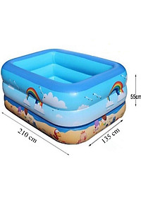 Bể Bơi Bơm Hơi Trẻ Em 3 Tầng Dày Kích Thước 210*135*60 cm Tặng Bơm ( Giao Ngẫu Nhiên )