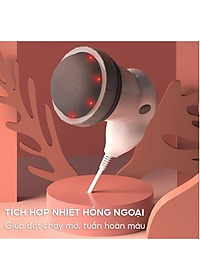 Máy massage bụng cầm tay 4 đầu hồng ngoại Puli PL-605 - Cơ