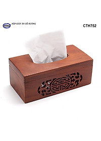 Hộp Giấy Ăn Bằng Gỗ Hương (Cỡ lớn - đủ mẫu) Đục Khắc Hoa Văn Tinh Xảo/Độc Đáo
