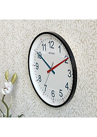 Đồng hồ treo tường Nhật Bản Rhythm CMG599NR02- Kt 30.6 x 4.0cm, 630g Vỏ nhựa. Dùng Pin.