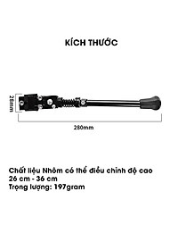 Chân chống xe đạp KW-614 điều chỉnh độ cao 26-36cm lắp đặt đơn giản, chất liệu nhôm, phù hợp nhiều loại xe đạp Mai Lee