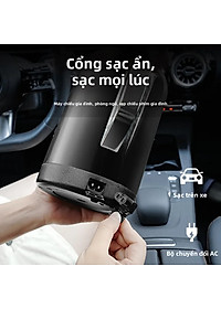 Bình Đun Nước Xe Hơi Giữ Nhiệt Dung Tích Lớn 1500ML 200W SUS304 Chế Độ Nguồn Kép 12V-24V Kèm Bộ Adapter 220V Dùng Trong Gia Đình Và Cho Xe Tải Xe Khách Đường Dài