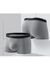 Combo 2 quần lót nam boxer, set 2 sịp đùi nam màu trơn thun cotton CBQL116
