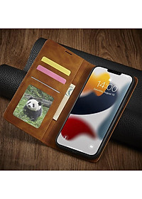 Bao da dạng ví dành cho iPhone 16 , 16 Plus , 16 Pro , 16 Pro Max ,  15 , 15 Pro , 15 Plus , 15 Pro Max có ngăn đựng thẻ , đựng tiền tiện lợi - Hàng nhập khẩu