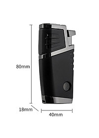 Vỏ Hột Quẹt Bật Lửa Khò Gas Để Bàn 2 Tia Cực Mạnh Honest BCZ 754 Đẹp Độc Lạ - Dùng Gas Cao Cấp