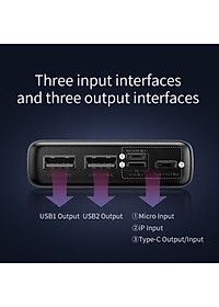 Pin dự phòng sạc nhanh Baseus Adaman Metal Digital Display Quick Charge (22.5W QC3.0/ PD3.0/ SCP/ AFAFC Quick charge) - Hàng Chính Hãng