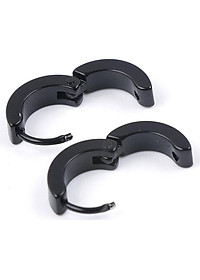 Cặp bông tai nam khoen inox không đen BHBT222