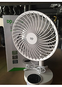 QUẠT SẠC TÍCH ĐIỆN BẰNG CỔNG CẮM USB DP 7626 - CÓ ĐÈN ĐỂ BÀN TIỆN DỤNG