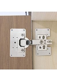 Combo 10 Miếng Tấm Pát Pad Thép Vuông Chữ Nhật Sửa Bản Lề Tủ Cửa Gỗ Lỗ Vít Door Hinge Repair Kit