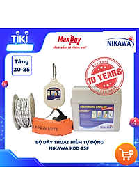 Bộ Dây Thoát Hiểm Tự Động NIKAWA Cho Nhà Cao Tầng KDD-25F (Tầng 25-27) - Bảo hành 10 năm - Hỗ trợ lắp đặt tận nơi, bảo dưỡng, Có Bảo Hiểm Bảo Minh 2 Tỷ Đồng