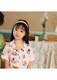 Bộ Pijama cộc tay hình sóc xuất Hàn  bé gái 2-14 tuổi