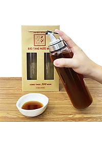 Cặp 2 Bình rót một chạm CAO CẤP One Touch Open đựng nước mắm, dầu ăn - thuỷ tinh siêu nhẹ Borosilicat