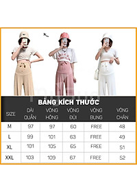 Quần tây dài lưng thun ống rộng đẹp cho bà bầu mặc đi làm công sở 4 mùa Đông Hè MySun