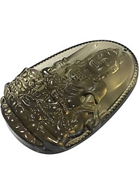 Mặt Dây Chuyền Văn Thù Bồ Tát Đá Thạch Anh Ám Khói Ngọc Quý Gemstones VTTAK