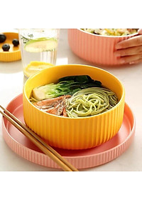 Tô Sứ Vân Sọc, Tô đựng mì salat , Tô canh sứ màu La Mã cao cấp không chì