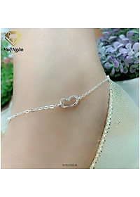 Lắc chân bạc Ý 925 Huệ Ngân - Tim xinh đính đá RYBJ50041