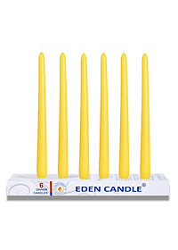 [22 Màu] Hộp 6 Nến Thơm Taper Eden Candle FTRAMART EDC2331 cao 25cm, phù hợp tất cả chân đế nến theo tiêu chuẩn cắm nến taper, Nến hình búp măng non