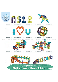 Bộ xếp hình nam châm kính MAGNETIC BLOCKS - Đồ chơi tư duy cho bé 3+