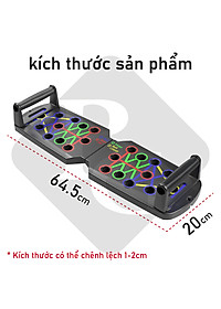 Dụng cụ hỗ trợ chống đẩy, hít đất RH003 - RH005 tập thể thao tại nhà kèm bàng chỉ dẫn theo màu sắc tập trung các nhóm cơ chính - Kèm dây đàn hồi tập đa năng (hàng nhập khẩu)