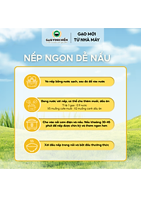 Nếp Cái Hoa Vàng Vinh Hiển Túi 1KG - Dẻo nhiều, thơm ngon