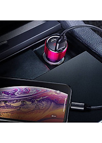 Tẩu củ sạc nhanh đa năng dành cho xe hơi / ô tô 2 cổng USB hiệu Baseus Dual-USB (45W - 6A, Công nghệ sạc nhanh Quick Charge 3.0 / Quick Chagre 4.0, 2 cổng USB Car Charger) - hàng chính hãng