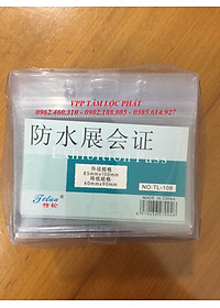 SỈ 50 BỘ THẺ ĐEO NHÂN VIÊN 108 (ngang) + dây đeo thẻ lụa móc nhựa (LOẠI ĐẸP)