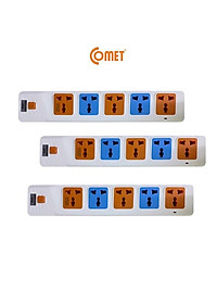 Ổ Cắm Điện Nối Dài COMET CES10503 2500W, Dây Dài 3M, 5 Lỗ 3 Chấu, Chất Liệu Nhựa PP Chống Cháy, Có Cầu Chì Bảo Vệ