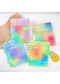 Album ảnh 6x9 đựng 200 tấm có ô ghi chú bìa nhựa Acrylic sắc màu để ảnh gia đình, binder đựng card Tú Vy Studio