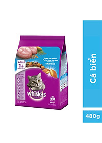 Đồ Ăn Cho Mèo Lớn Whiskas Vị Cá Biển Túi 480g