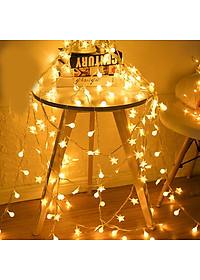 Đèn Led Trang Trí Bông Tuyết Dài 10M - 100 Bóng Trang Trí Noel Lễ Tết