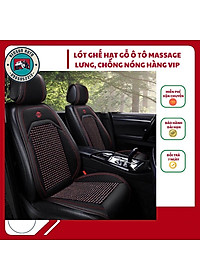 Lót Ghế Hạt Gỗ Ô Tô Loại Cao Cấp, Bọc Ghế Ô Tô Chống Nóng, Massage Lưng, Hạt Gỗ Tự Nhiên, Da Sang Trọng