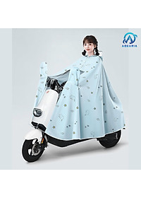 Áo Mưa Đơn Dày Dặn Kèm Kính Chống Gió Che Phủ Toàn Thân Không Thấm Nước Tiện Dụng Cho Nam Và Nữ