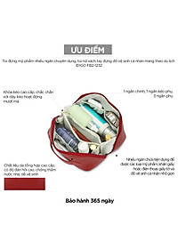 Túi đựng mỹ phẩm nhiều ngăn chuyên dụng, túi nữ xách tay đựng đồ vệ sinh cá nhân mang theo du lịch IDIGO FB2-1232