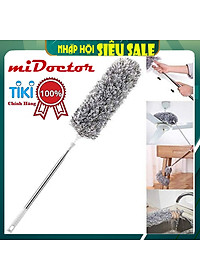 Chổi Quét Trần Nhà, Chổi Phất Trần Có Cán Điều Chỉnh Độ Dài Tới 2,8m Quét Mạng Nhện, Lau Chùi Bụi Bẩn Trên Cao miDoctor