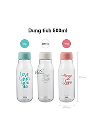 Bình nước nhựa Lock&Lock Milky dung tích 500ml BPA Free HAP654