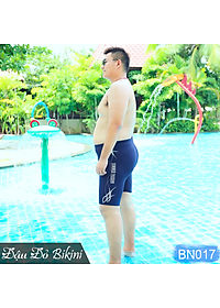 Quần bơi big size cho nam giới béo mập, có size lớn đến 125kg, dáng sooc đùi dài, chất thun bơi lạnh dày dặn co giãn 4 chiều | BN017