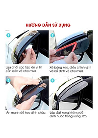 Bộ 2 Vè che mưa gương chiếu hậu ô tô hạn chế nước mưa đọng vào gương, gia tăng tầm nhìn TÂM LUÂN Chổi lau tẩm dầu - Hàng chính hãng