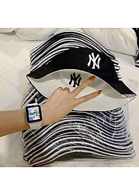 Mũ bucket nam nữ nón tai bèo thêu chữ cực xinh, mũ quốc dân vành tròn vải thoáng khí, chất vải cotton dày mịn