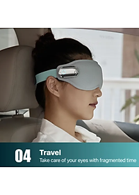 Máy massage mắt nóng và lạnh công nghệ 3Dsuit và VibWave. Thương hiệu Philips Hà Lan cao cấp PPM3101E - Dung lượng pin: 600mAh - HÀNG NHẬP KHẨU